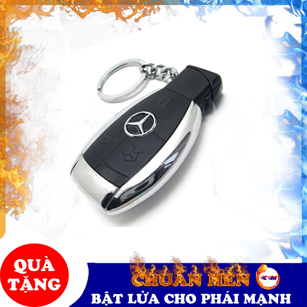 Bật lửa khò Chuẩn Men đẹp độc lạ kiêm móc khoá xe máy ô tô sử dụng gas - GD0437