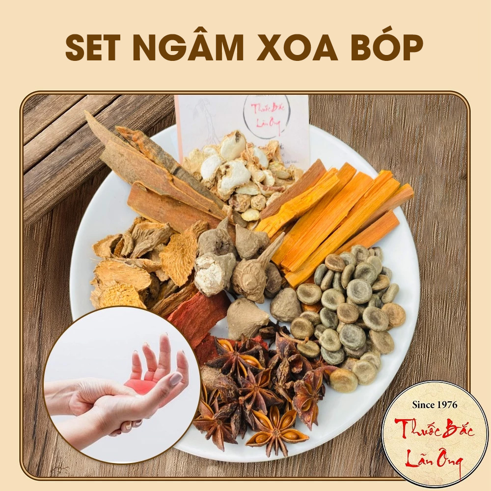  Set ngâm xoa bóp 8 vị hỗ trợ giảm đau xương khớp mỗi vị 50-100g tùy chọn - Thuốc Bắc Lãn Ông 