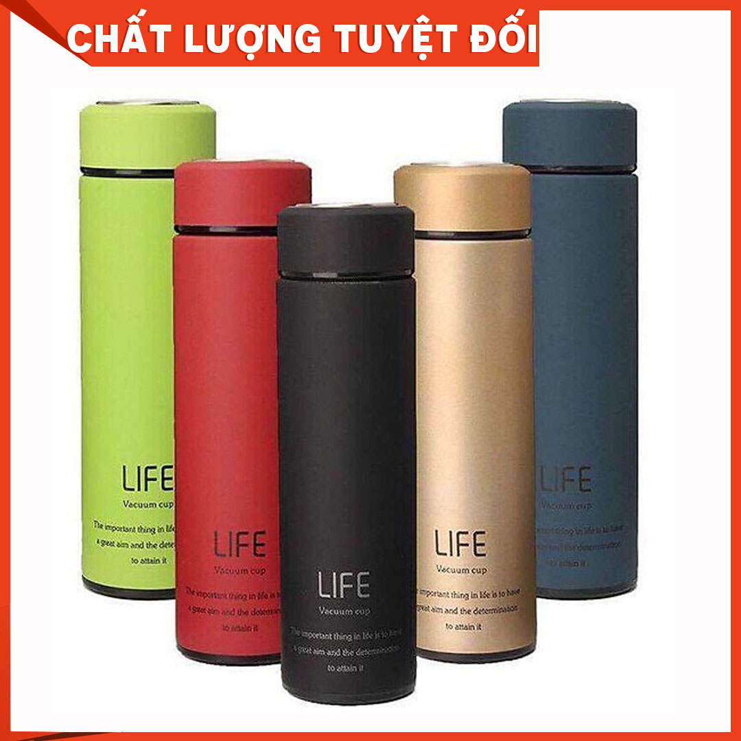 Bình Giữ Nhiệt LIFE 500ml Bình Nước Lõi Inox 304 Không Gỉ Cho Văn Phòng,Học Sinh, Sinh Viên. - Bình Giữ Nhiệt LIFE 500ml