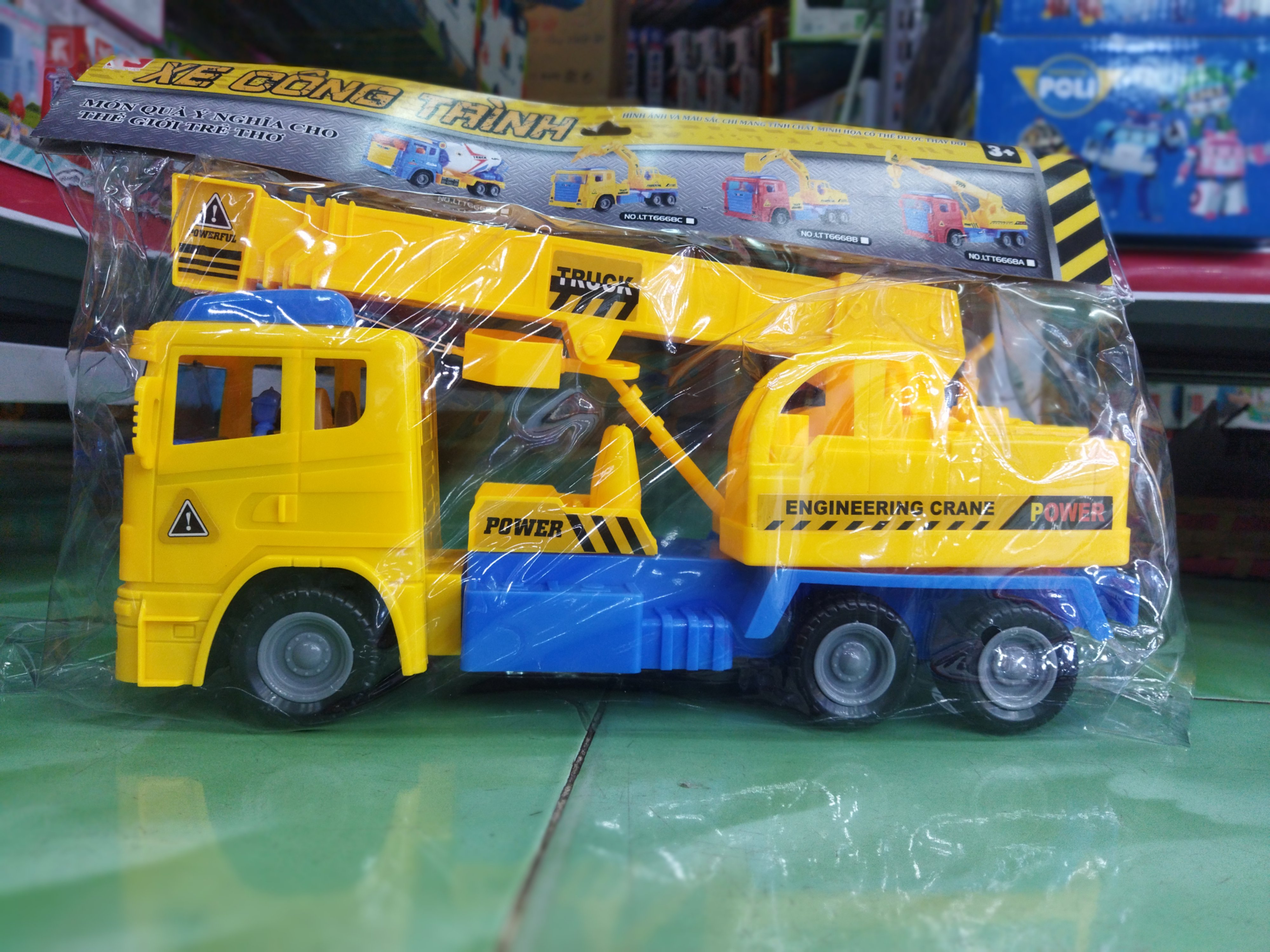 Đồ chơi túi xe nhựa trớn cần cẩu lớn ltt6668a
