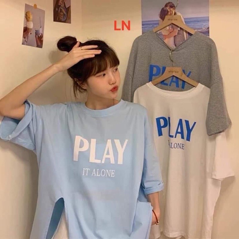 Áo phông xẻ PLAY LN12
