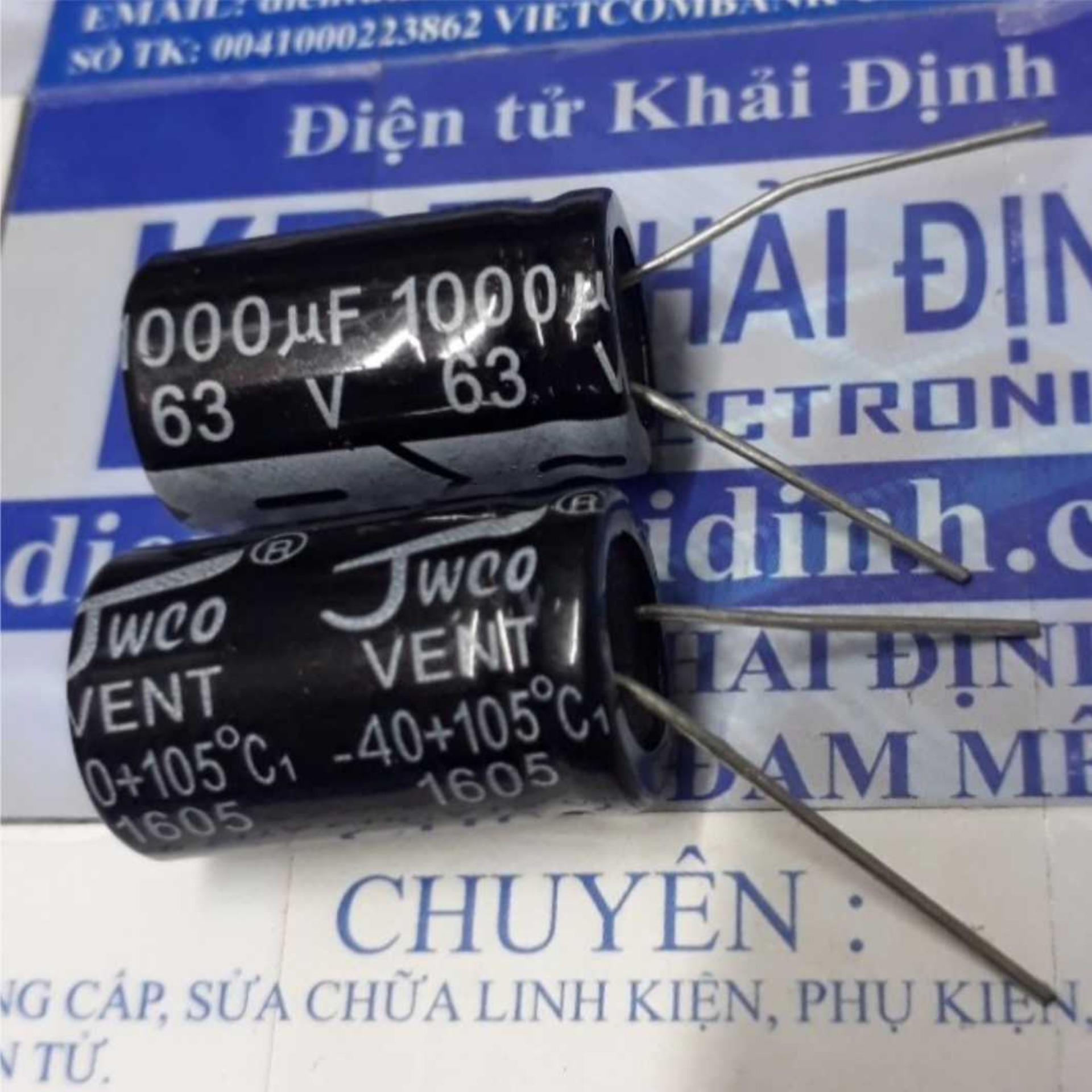 10 con tụ hóa, tụ phân cực 1000uf 63v kde1812