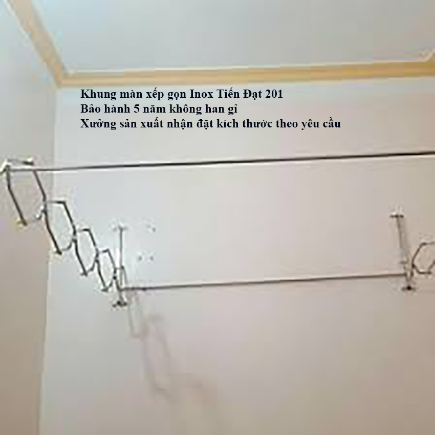 Chỉ KHUNG MÀN XẾP GỌN không kèm màn _ MÙNG XẾP TIỆN DỤNG HÀNG VIỆT NAM CHẤT LƯỢNG CAO