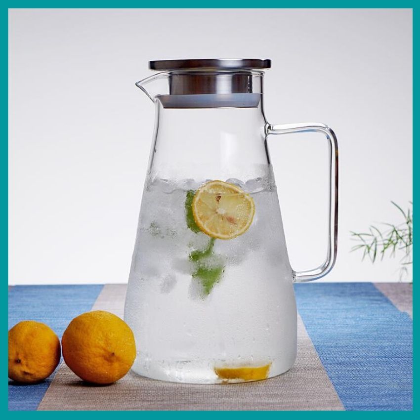 Bình Thủy Tinh Đựng Nước 1800ml Hoàng Bách, Bình Nước Thủy Tinh, Bình Nước Nóng Lạnh, Bình Giữ Nhiệt, Bình Pha cà phê, Bình Pha Trà Hàng Nội Địa Trung.