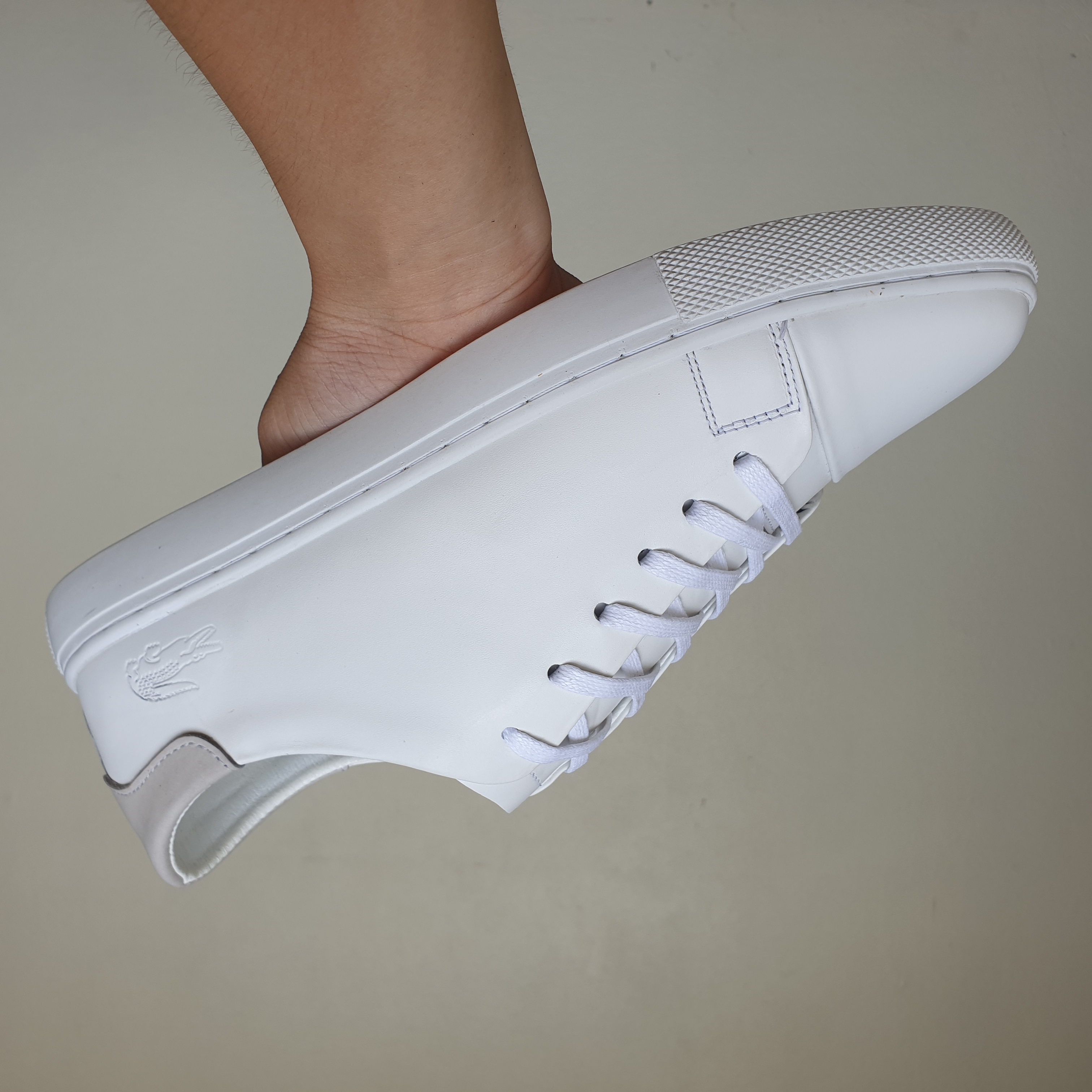 Giày Thể Thao Da Nam Cao Cấp Màu Trắng Phong Cách Hàn Quốc giày sneaker nam giày in cá sấu giày buộc dây