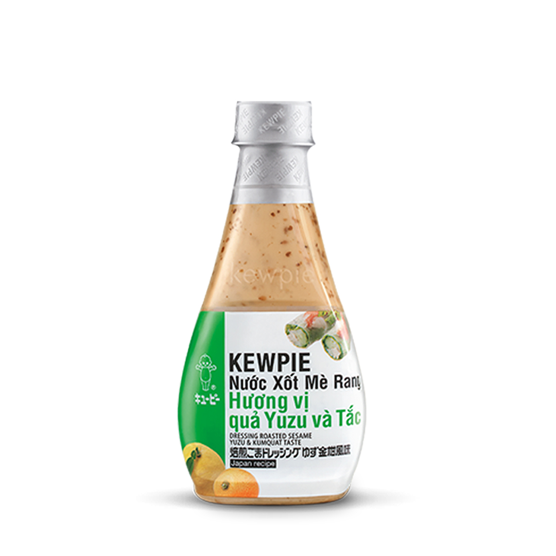 Nước sốt mè rang yuzu & tắc kewpie 210ml - vị chua của tắc nhật bản, xốt mè rang nhật bản, trộn rau - foodland