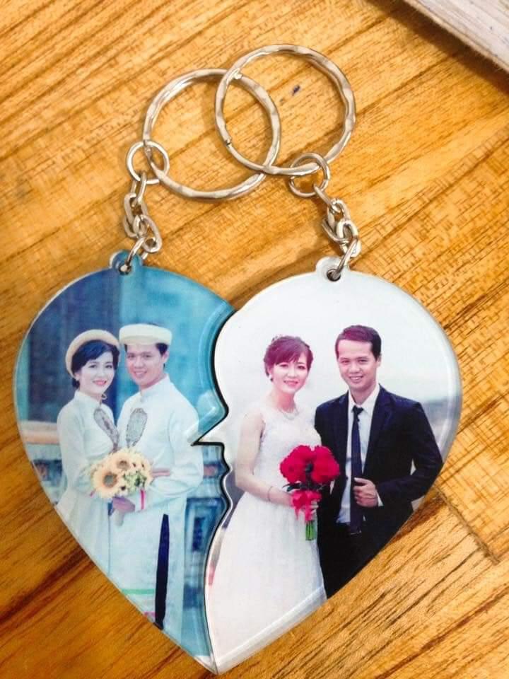 Móc khóa cặp đôi ( gồm 2 móc in hình theo yêu cầu )