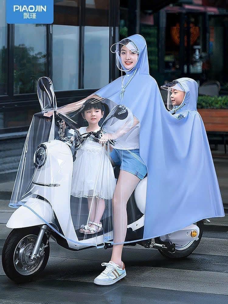 [Hàng cao cấp] Áo Mưa Đi Xe Máy, Áo Mưa 1 Người Phối Màu Trong Suốt, Vành Đôi Chắn Nước Tuyệt Đối, Dễ Dàng Sử Dụng Điện Thoại, Quan Sát Bé Khi Trời Mưa, Màu Sát Thời Trang, Kiểu Mới 2023, BITAMI