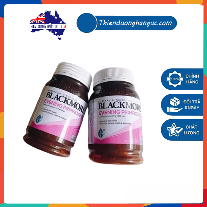 Viên uống Blackmores tinh dầu hoa anh thảo Evening Primrose Oil - 190 viên - Cải thiện nội tiết tố nữ, Giảm bốc hỏa, Ngăn ngừa mụn trứng cá