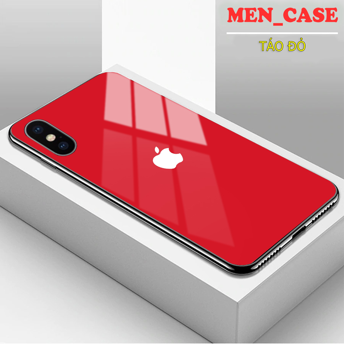 Ốp lưng cho IPHONE X, XS, XR, XS MAX mặt kính cường lực , sáng bóng