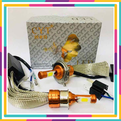 Bóng đèn led CYT chân H4, Đèn pha led đuôi công tản nhiệt gắn cho xe ga xe số, [GIẢM GIÁ 3 NGÀY] Siêu đèn LED CYT đuôi công cho đèn pha siêu sáng, siêu bền mà siêu đẹp BẢO HÀNH 3 THÁNG (1 CHIẾC) .