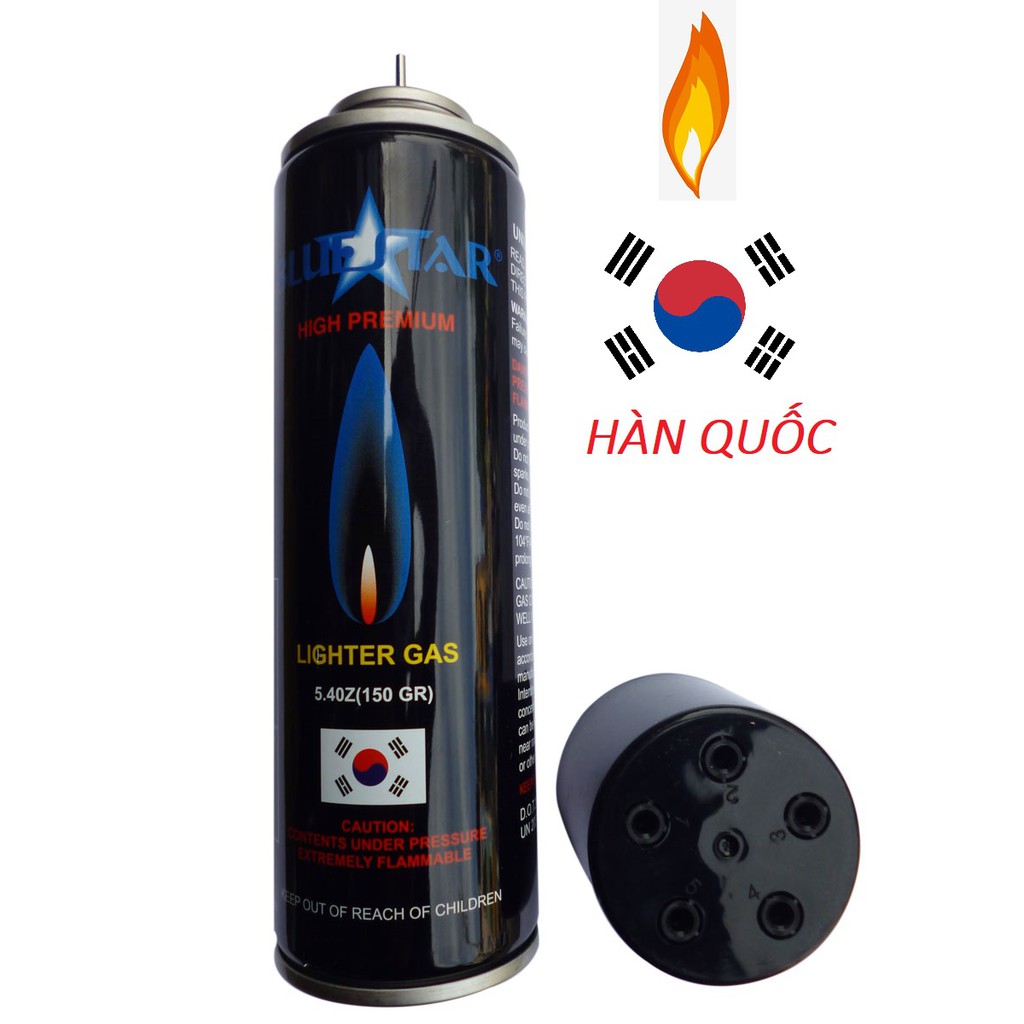 Combo 2 Chai Gas Hàn Quốc Loại Xịn Tích Hợp 5 Đầu Bơm Tiện Lợi 150G