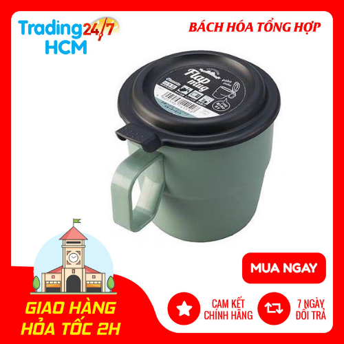 Cốc uống nước có nắp đậy 360ml (màu xanh) INOMATA nội địa Nhật Bản