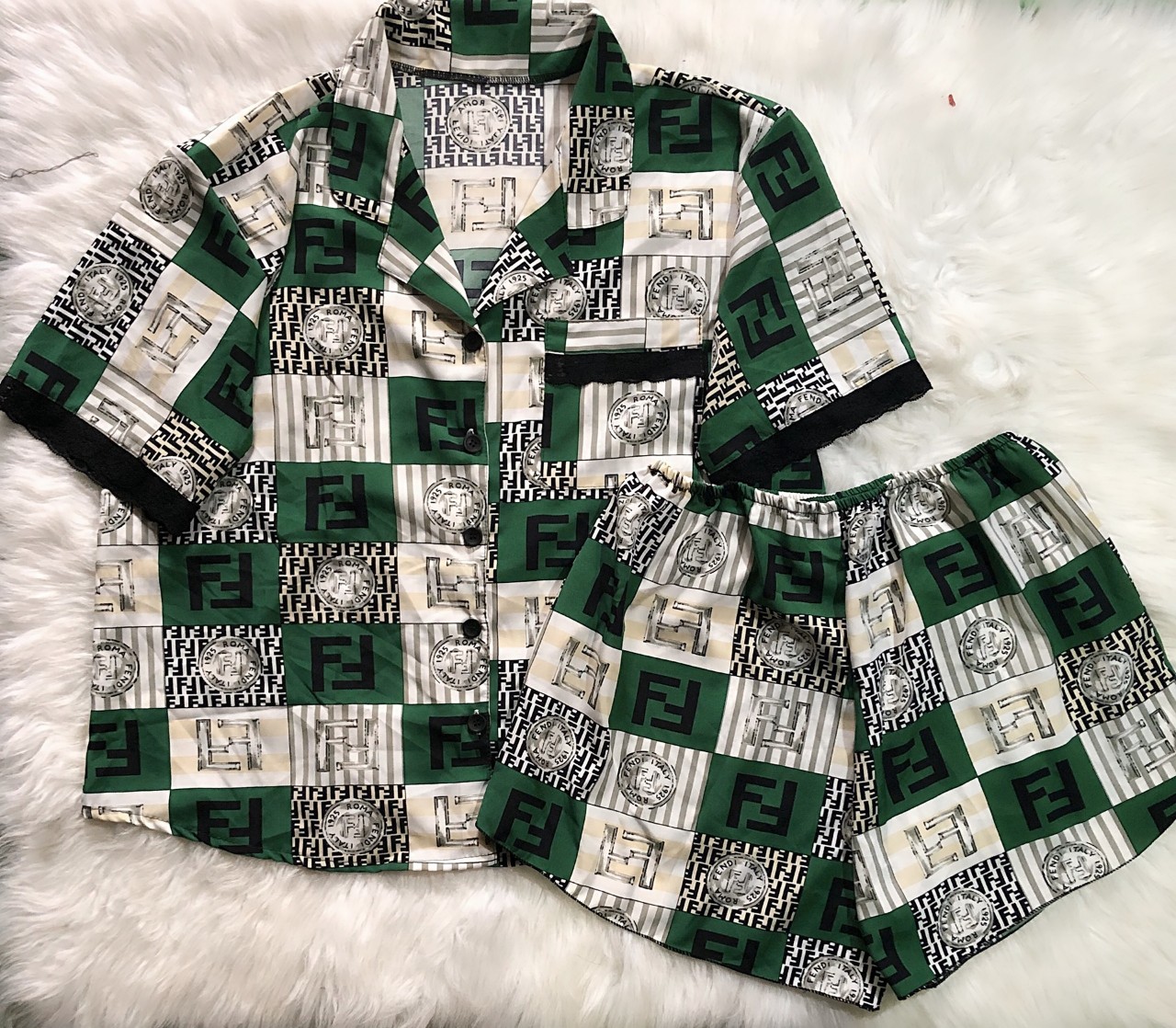 Đồ bộ pyjama bigsize 70-90kg đùi satin lụa