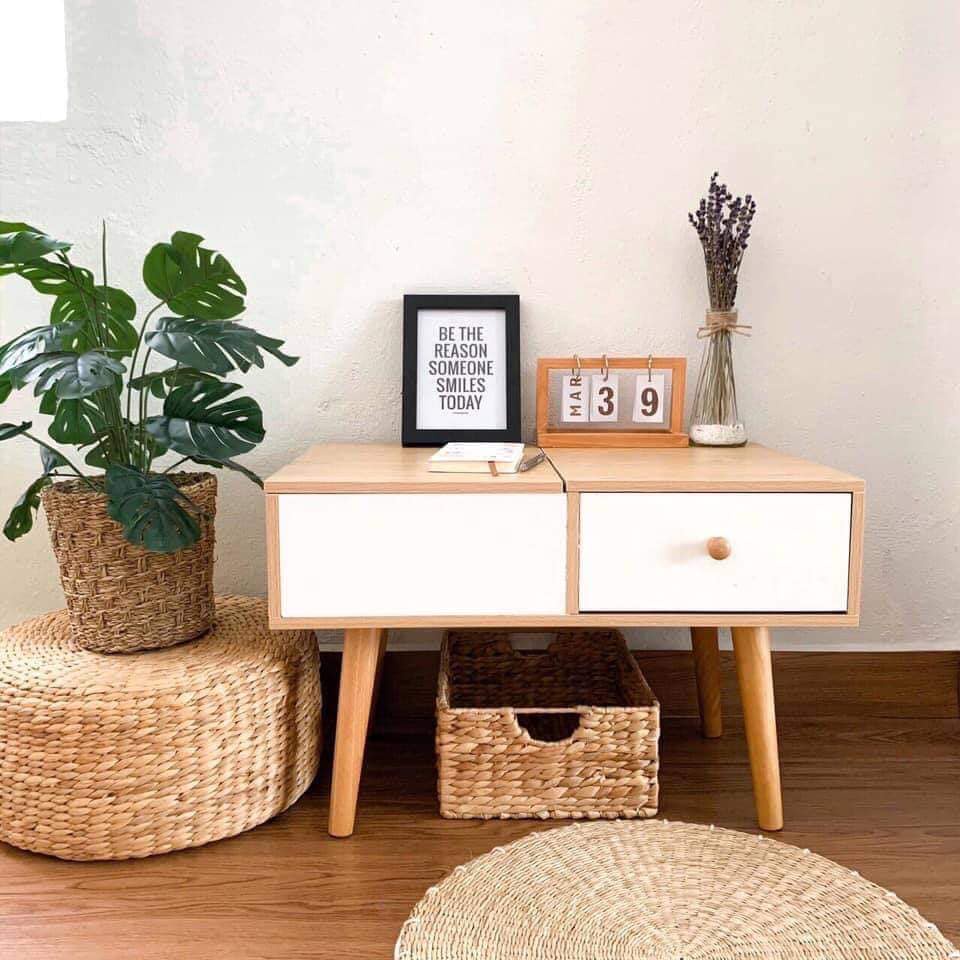Bàn Trang Điểm - Bàn Phấn Mini Ngồi Bệt Có Gương Decor Phòng Siêu Xinh