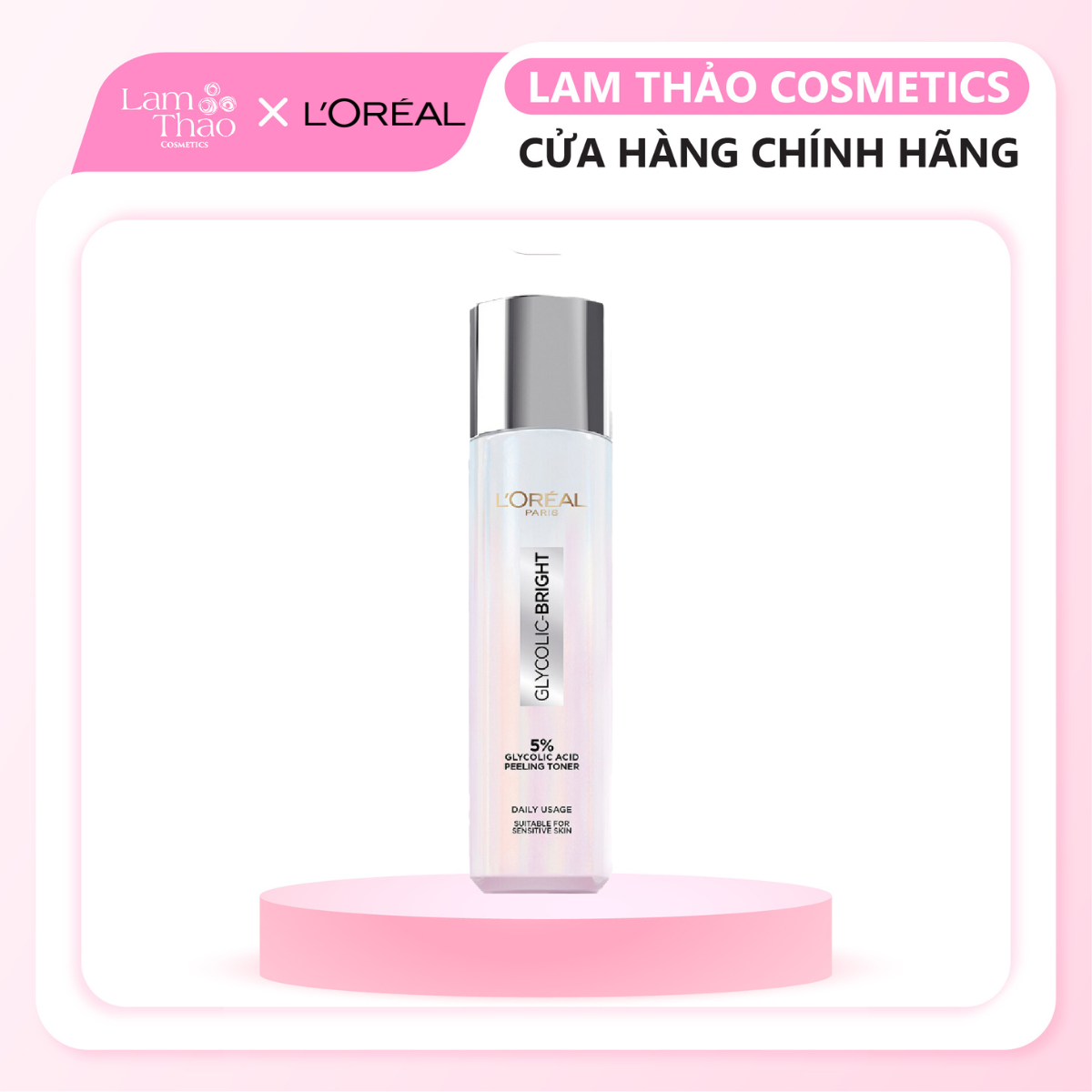 Nước Hoa Hồng Dưỡng Sáng Da Loreal Paris Glycolic - Bright Glowing Peeling Toner