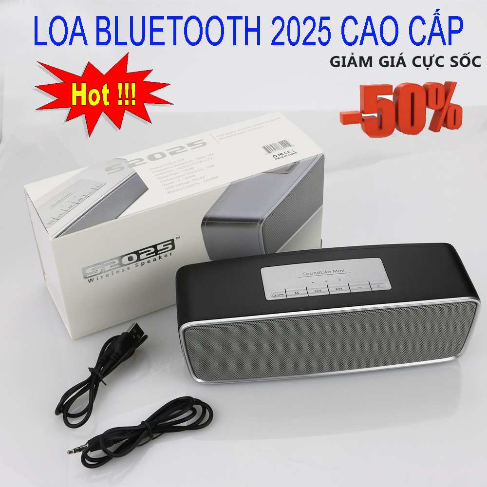 [HCM][ Mẫu Mới Siêu Hot 2021 ] Loa Bluetooth S2025 CAO CẤP cho âm thanh Sống động - Trung thực. Âm Thanh Sắc Nét Sống Động Kiểu Dáng Nhỏ Gọn Nghe Nhạc Trầm Ấm Nhiều Màu Sắc.