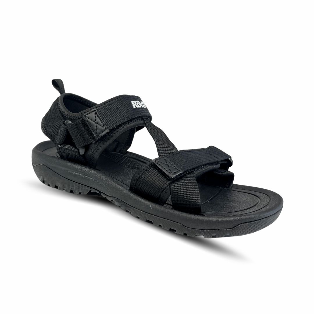 Sandal nam chính hãng hiệu Rova quai chéo RV965B màu đen