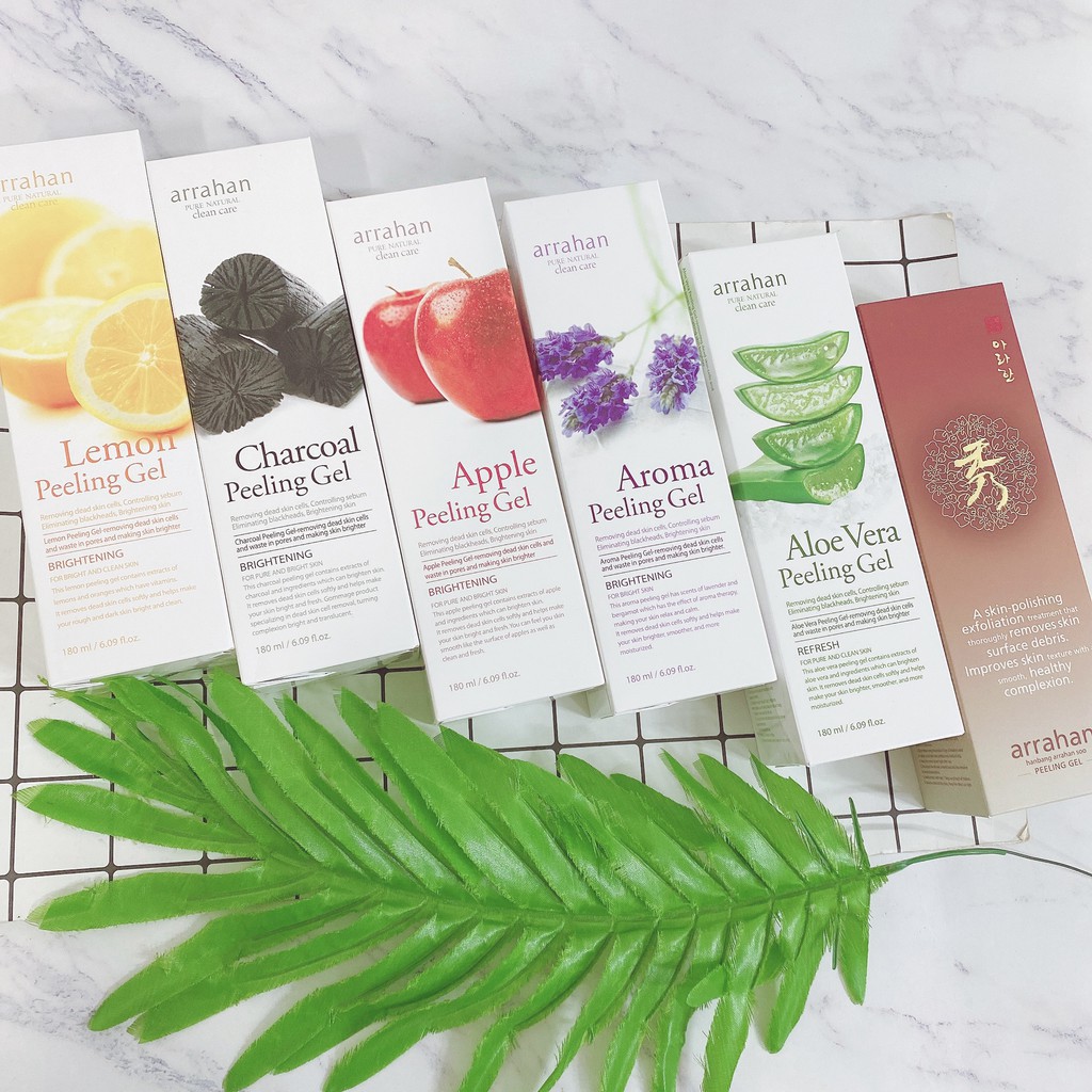 Tẩy da chết arrahan peeling gel 180ml - gel tẩy da chết mặt, bổ sung dưỡng chất, giúp làn da tươi mát trắng mịn màng.