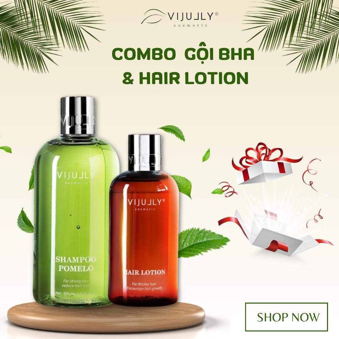 [ Mẫu Mới ] Bộ Dầu Gội Bưởi Ngăn Rụng Tóc & Tinh Dầu Bưởi Vi Jully Kích Mọc Tóc Con & Làm Tóc Nhanh Dày và Dài