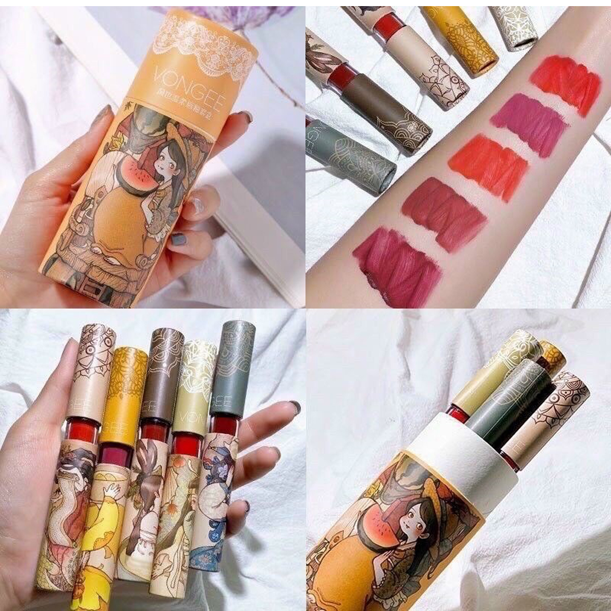 Thỏi son VONGEE Cam phiên bản Cổ trang siêu lì dưỡng môi