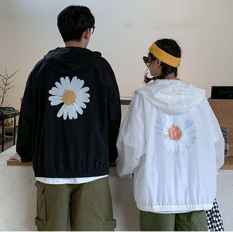 [HCM]ÁO KHOÁC DÙ NAM NỮ CẶP ĐÔI HỌA TIẾT BÔNG CÚC PHONG CÁCH