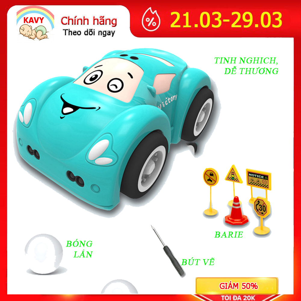 Tuyển tập xe ô tô đồ chơi điều khiển từ xa thông minh đa chức năng cảm biến ngoại vật, di chuyển 360 độ đi theo đường nét vẽ