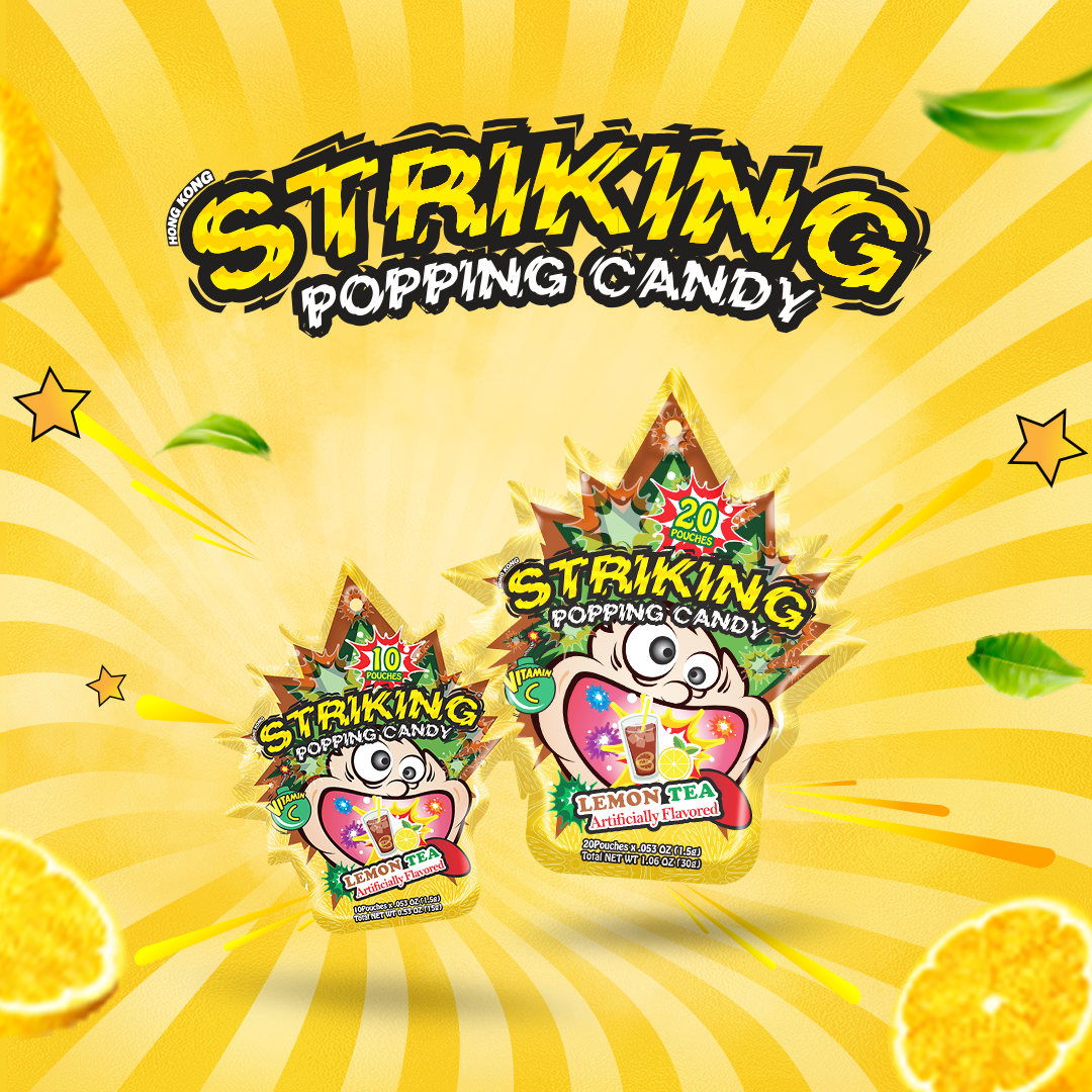 Striking Popping Candy - Kẹo nổ Striking Vị Trà Chanh