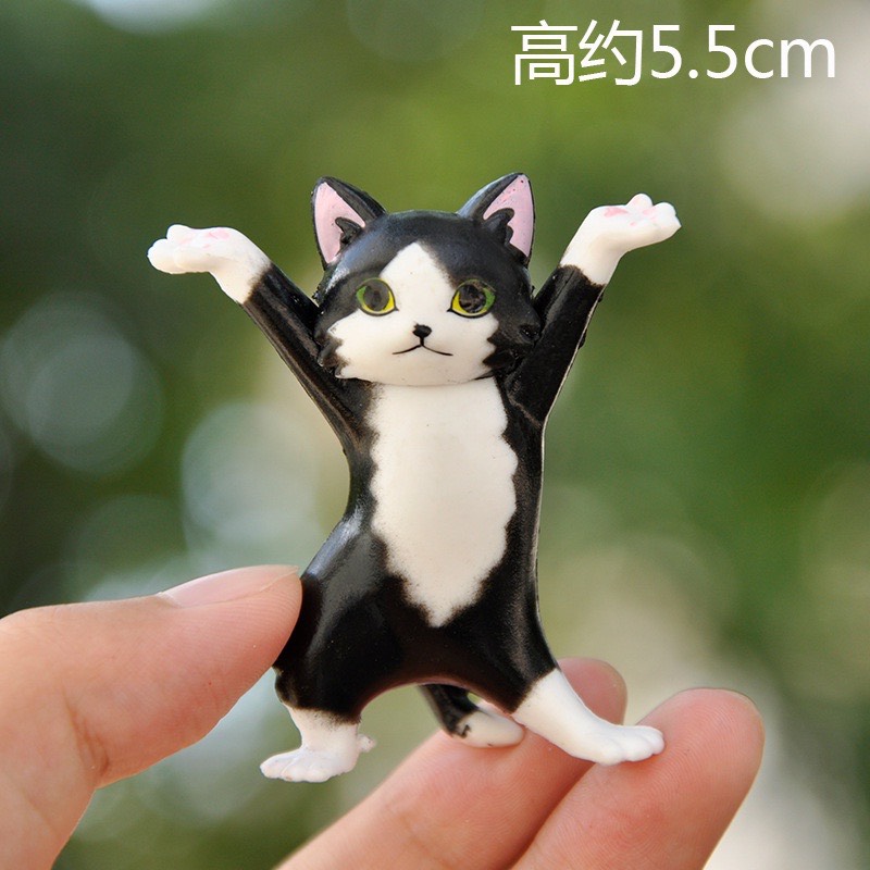 Bộ 6 Mèo nhảy múa - Mô hình trang trí PVC đặc siêu cute