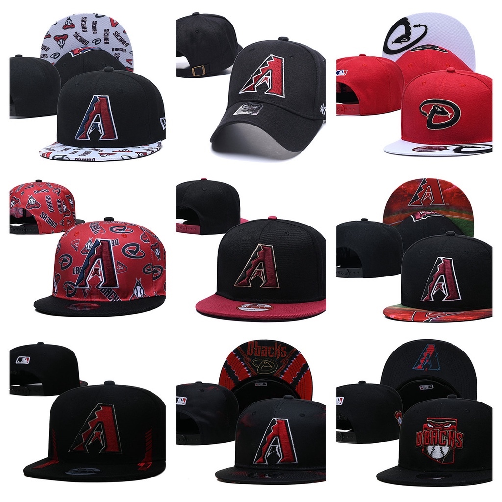 High quality MLB Arizona Diamondbacks Baseball Cap Flat Brim Hat Sun Visor Hat Outdoor Sports Hat