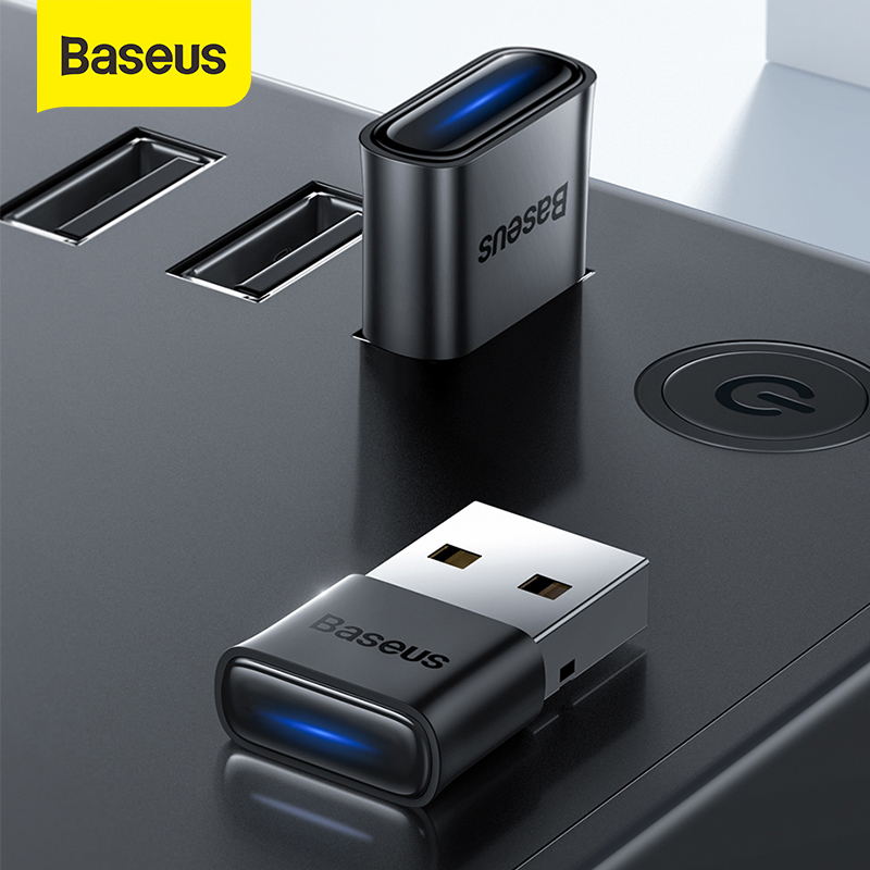 Baseus Wireless Bluetooth 5.0 USB Adapter for Logitech Mouse Keyboard Wireless Audio Receiver USB Transmitter Bluetooth Speaker for PS4 Controller Windows 10 Game Handle