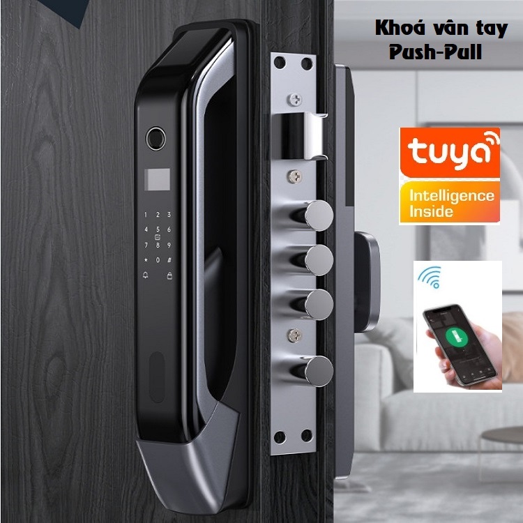 Khoá cửa vân tay cao cấp push pull kg-ga702