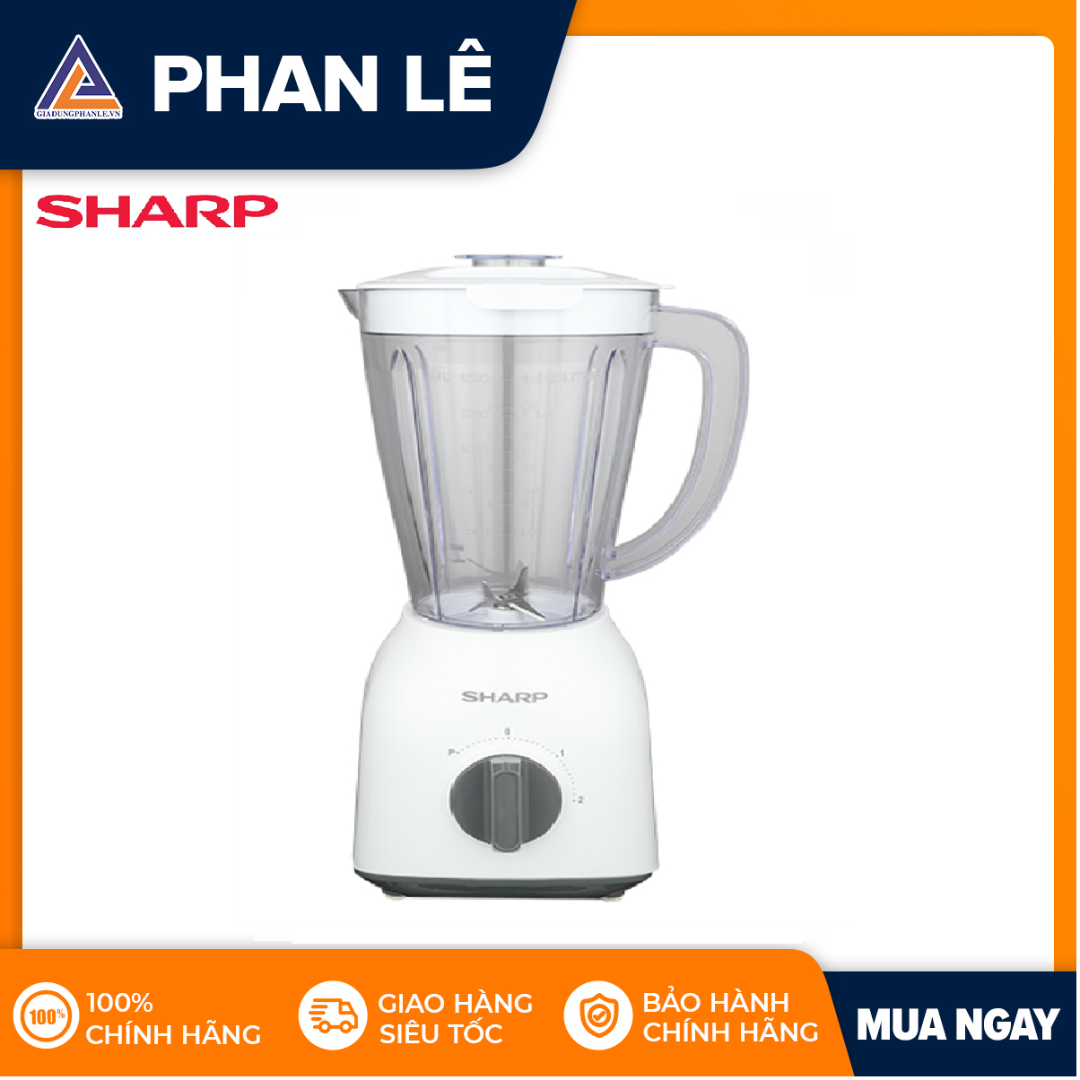 Máy xay sinh tố sharp em-s154pv-wh