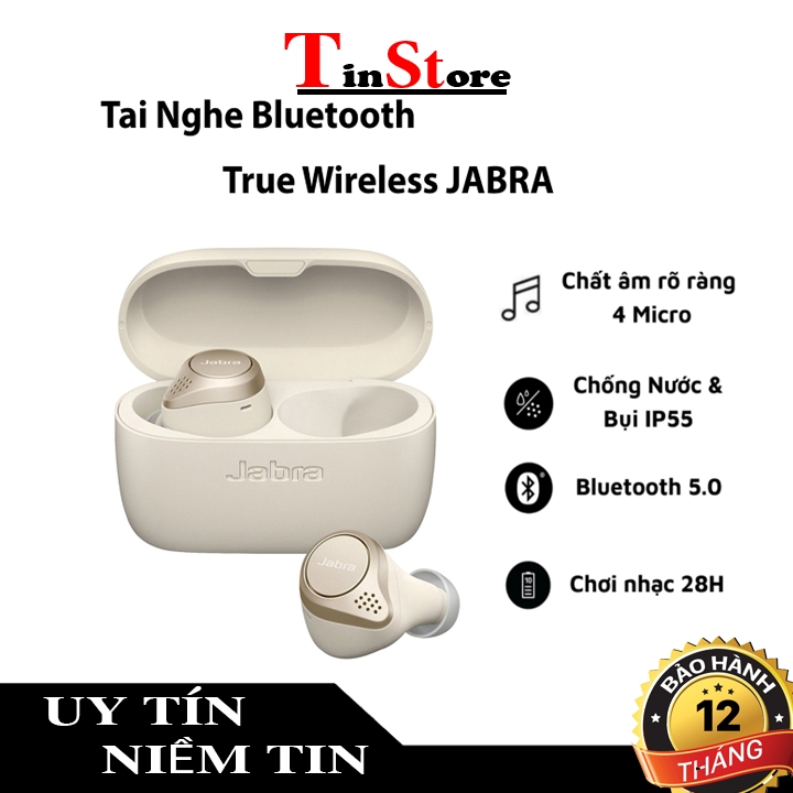| free ship | tai nghe bluetooth true wireless jabra elite 75t wireless charging sạc không dây