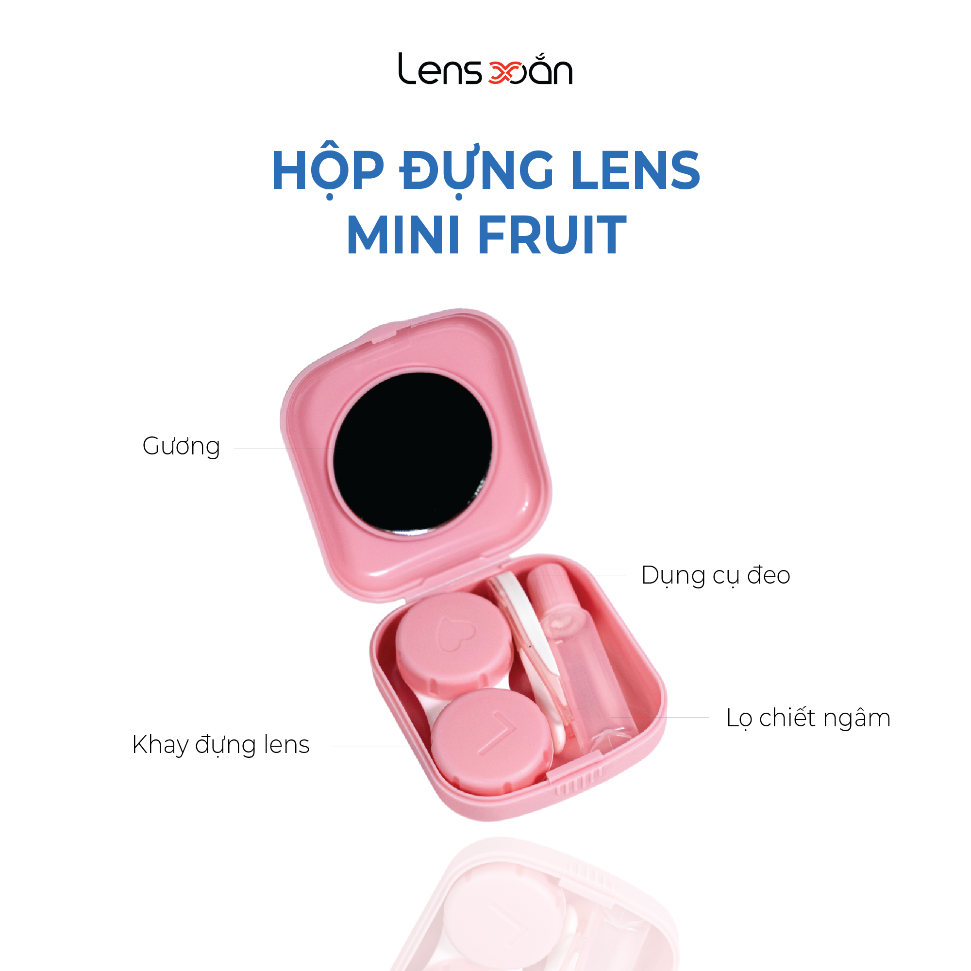 Hộp đựng kính áp tròng LENS XOẮN hộp đựng gồm dụng cụ đeo hình trái cây đáng yêu MINI FRUIT