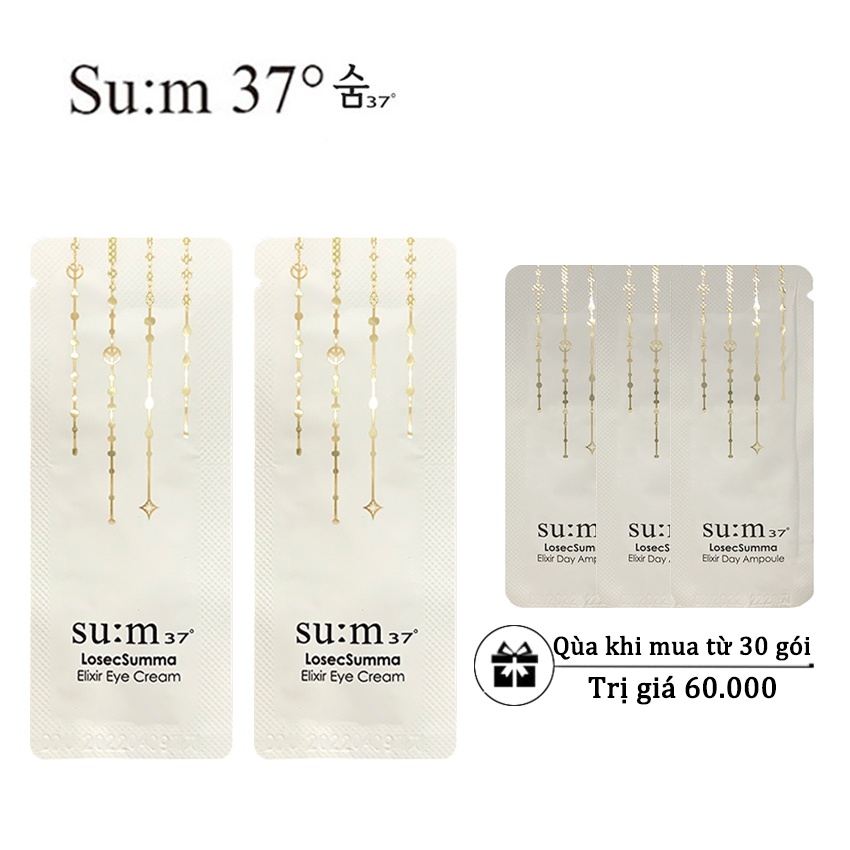 Kem mắt Su:m 37 LosecSumma Elixir Eye Cream 1ml/gói - Kem dưỡng trắng sáng da vùng mắt Sum