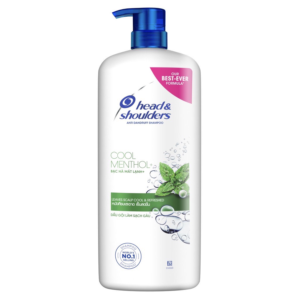 Dầu gội Head & Shoulders Cool Menthol bạc hà làm sạch gàu 1.2 lít