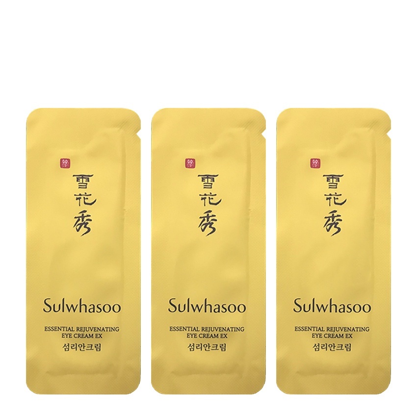[10 gói] Kem dưỡng trẻ hoá và làm sáng da vùng mắt Sulwhasoo Essential Rejuvenating Eye Cream Ex 1ml/gói - Kem mắt Sulwhasoo