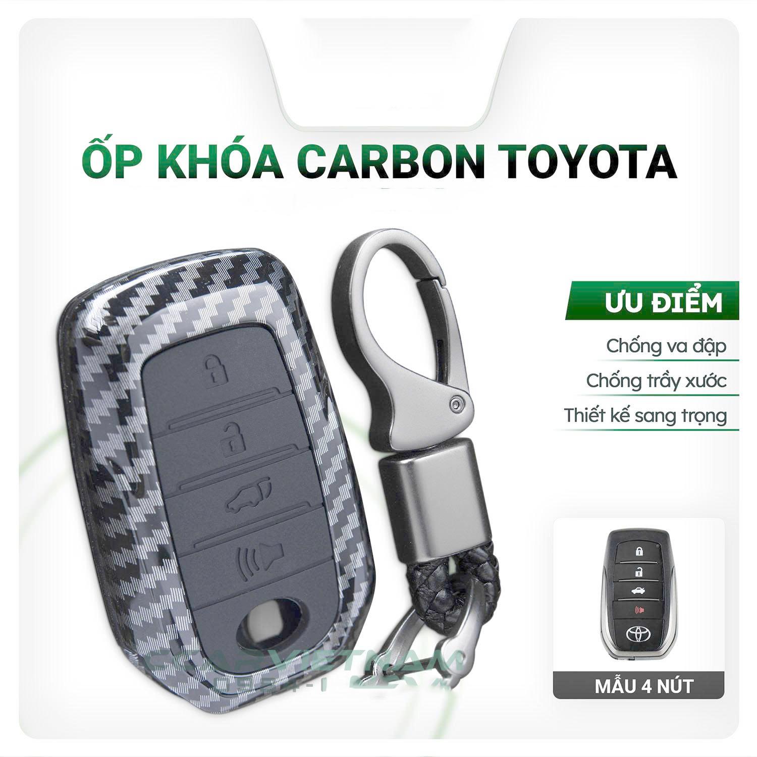 Ốp Bảo Vệ Chìa Khóa Land Cruiser 2023 2024 2025 2026 - Bao Da Chìa Khóa Toyota Land Cruiser LC300