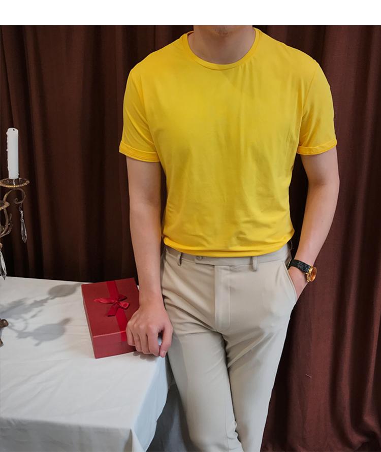 Áo thun trơn VyVy màu vàng cúc size S - 3XL, unisex nam nữ.