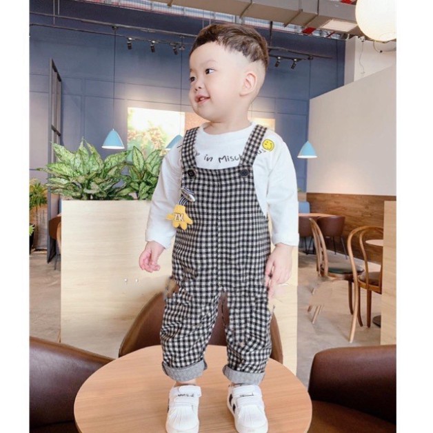 Set yếm caro chun hàn 2 chi tiết