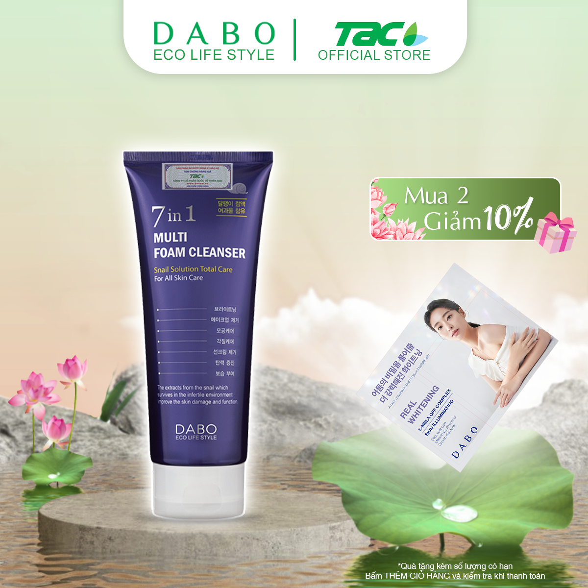 Sữa rửa mặt cao cấp 7 tác dụng dabo multi foam cleanser 180ml thiên anh cosmetic