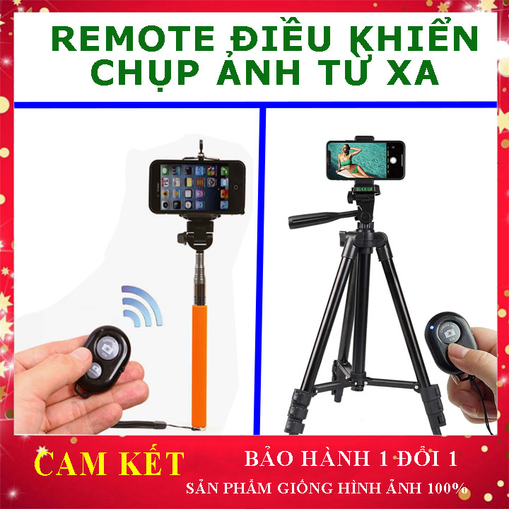 Remote bấm chụp ảnh từ xa - điều khiển chụp ảnh bluetooth hỗ trợ không dây, quay phim, livestream ., điều khiển từ xa bật tắt tiện lợi