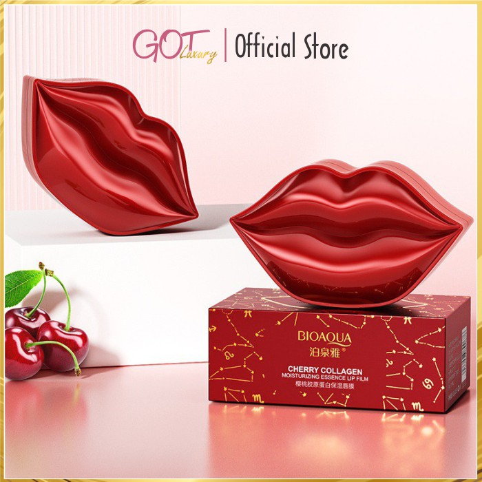 Hộp 20 Miếng Mặt Nạ Môi Dưỡng Ẩm Bổ sung Collagen Bioaqua Hàng Nội Địa Trung