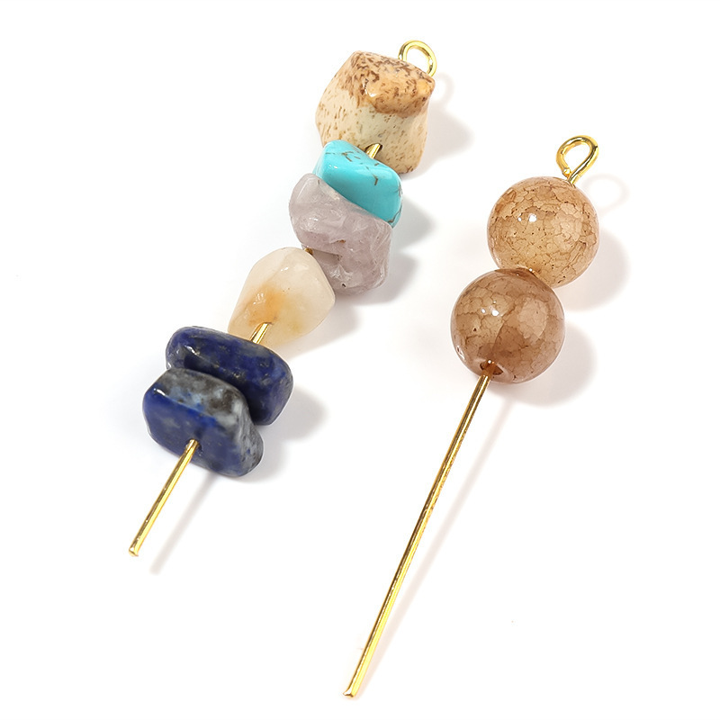Gói 20 đinh xỏ hạt đế tròn làm trang sức thủ công handmade diy