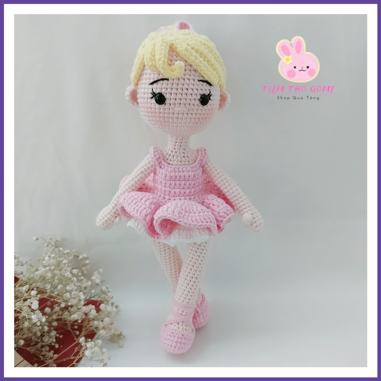 Búp bê len móc handmade Búp Bê Balle 30- An toàn cho bé
