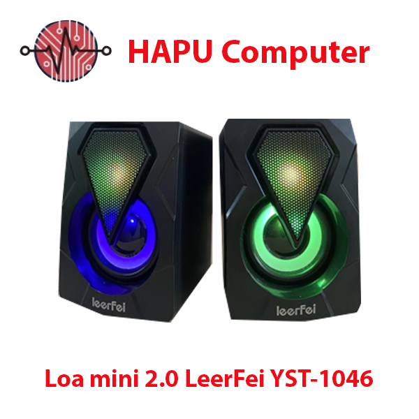 Loa mini 2.0 leerfei yst-1046 - loa vi tính mini led rgb bảo hành 6 tháng | giá cực rẻ