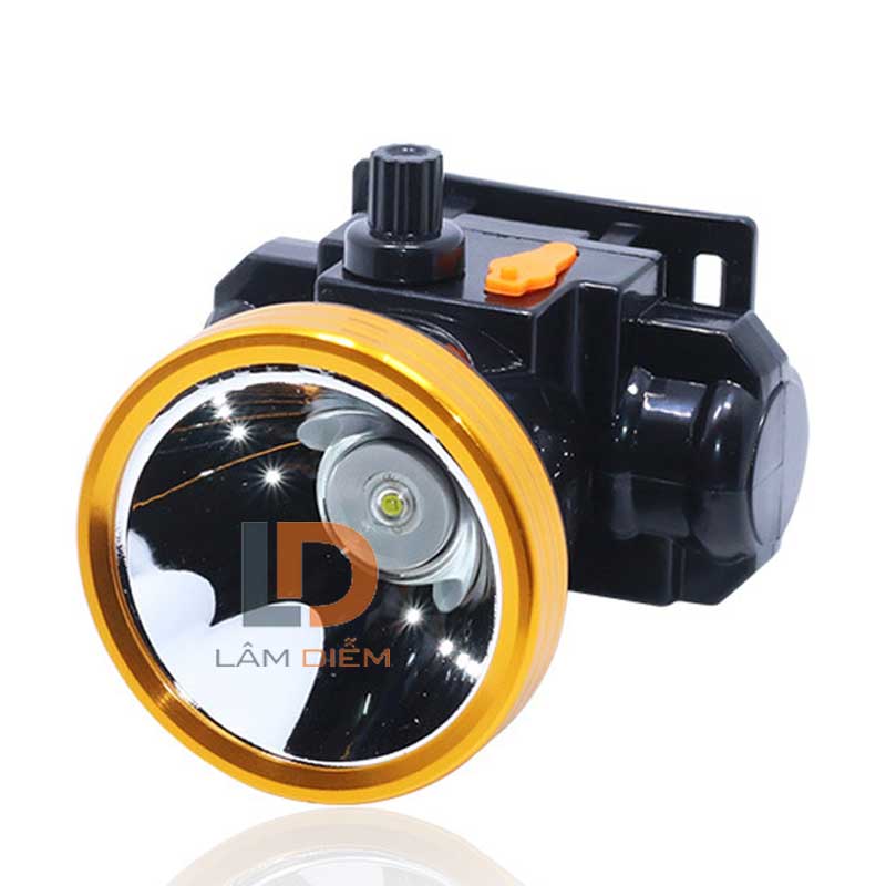 Đèn pin đội đầu siêu sáng Đèn pin sạc đeo đầu công tắc xoay siêu sáng 1602