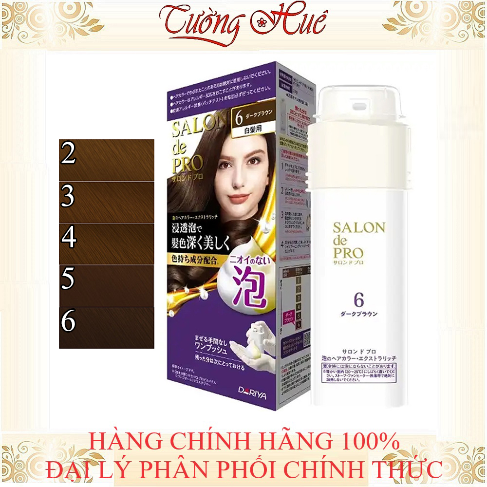 Nhuộm Tóc Phủ Bạc Dạng Bọt Salon de Pro Dành Cho Nữ ( Lựa Chọn Màu )