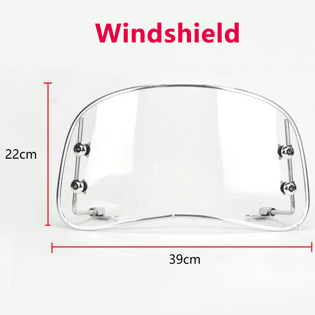 Windshields for Japanese Vehicles, Motorcycle Windshields Transparent Front Screen with Installation Accessories Easy to Install High Curved Surface Giá 179,000 Đồng*Miễn phí vận chuyển